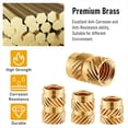 thumbnail image 4 of 380 Piezas de Inserciones Roscadas M2/M2.5/M3//M5/M6 Kit Surtido de Inserciones de Tuercas de Rosca Hembra de LatóN Moleteado, 4 of 5