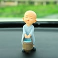 thumbnail image 5 of Gmogad Small Zen Monk Statue, Resin Buddha Figurine, Tabletop Decoration for Living Room, Tea Table, Office - Calming Meditation Gift, Compact Spiritual Decor, 5 of 7
