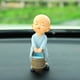 thumbnail image 5 of Mesa de té decorativa Monk Home, ideal para el salón o la sala de estar. Diseño zen pequeño, plegable, con base de madera y estructura de dos niveles. Perfecta para relajarse en el, 5 of 8