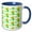 Blue/White, variant on 3drose, Pattern of Yellow Hibiscus Flower and Hawaiian Islands on White., 15oz Two-tone Yellow Mug
