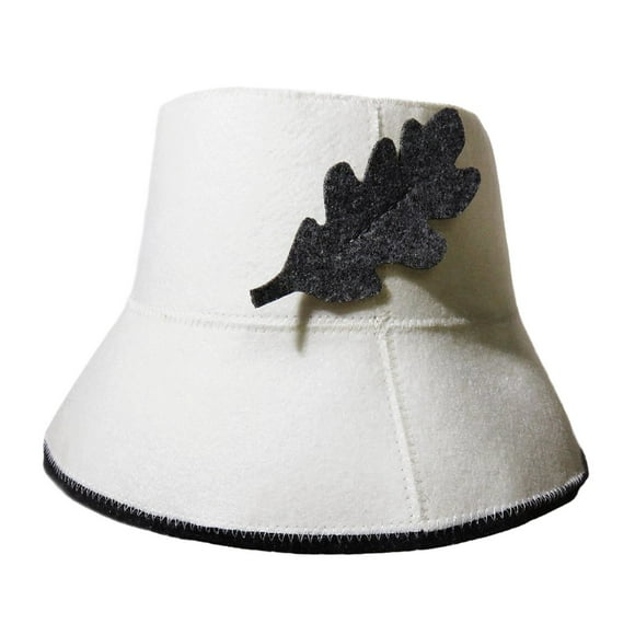 Gorro de fieltro shamjiam para sauna Gorro de protección para la cabeza tradicional resistente Blanco