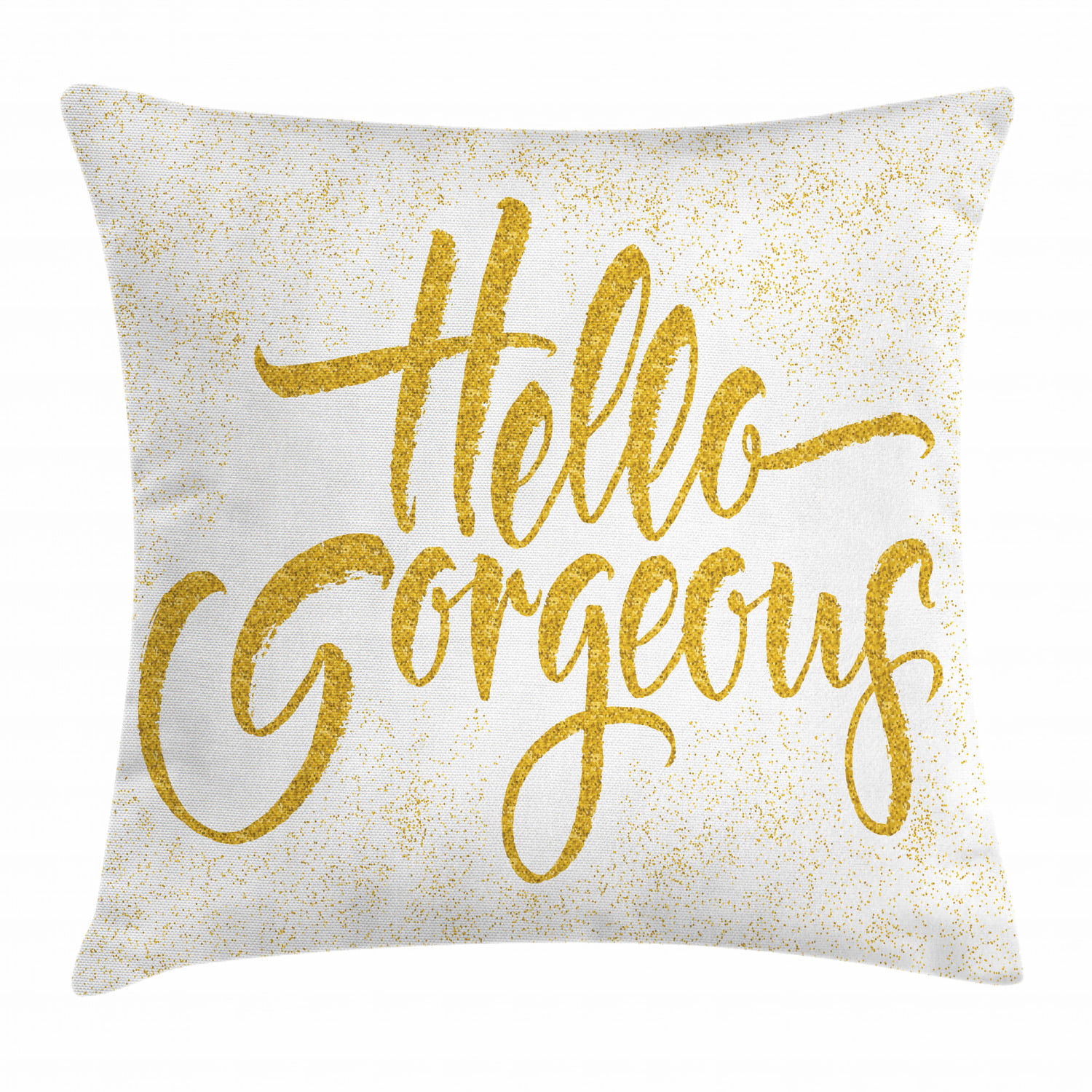 White Charcoal Ambesonne Hello Throw Pillow Cushion Cover Decorative Square Accent Pillow Case Brush Lettering Designed Calligraphy Print of Hello on Colorful Floral Background 20 X 20 