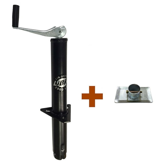 new libra 2000 lbs a frame topwind trailer camper rv tongue jack with foot plate 26003/26029