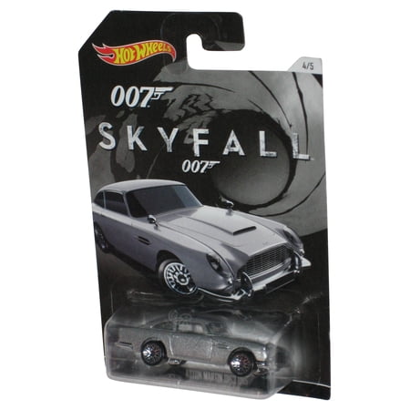 Hot Wheels 007 Skyfall (2014) Silver Aston Martin 1963 DB5 Toy Car 4/5