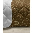 thumbnail image 3 of Western Down Alternative Comforter, White Horse Silhouettes Symbolic Animal in Western Culture Vintage Nature Art, Microfiber Quilt for All Season, 5 Sizes, Tan White, by Ambesonne, 3 of 3