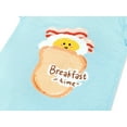 thumbnail image 3 of Topgal Cute Pajamas for Big Girls Light Blue Breakfast Time Toast Comfy Sleepwear Long Sleeve & Pant Sets Size 10, 3 of 7