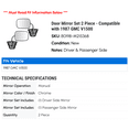 thumbnail image 2 of Door Mirror Set 2 Piece - Compatible with 1987 GMC V1500, 2 of 2