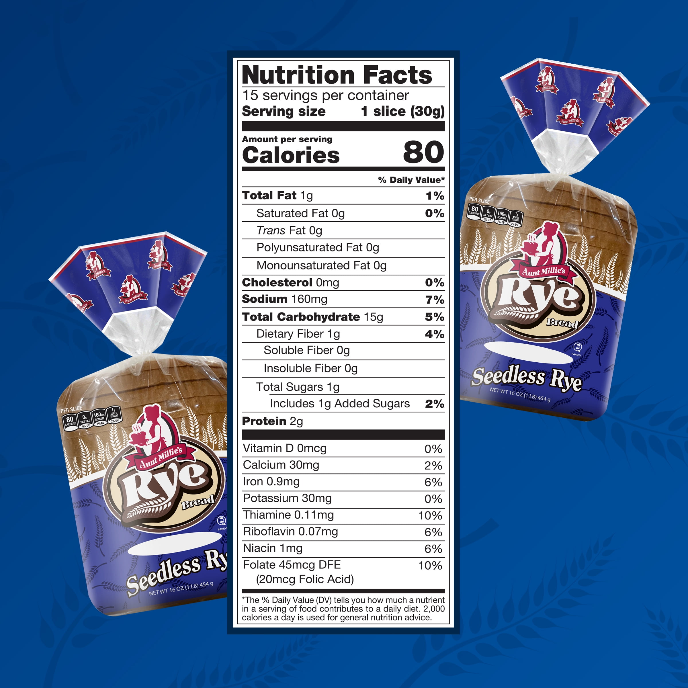 Aunt Millie's Seedless Rye Bread, 16 oz.