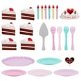 thumbnail image 7 of Battat Princess Birthday Party Pink Cake Playset with 24 Plastic Pieces, Toddler and Preschool Toys, 7 of 7