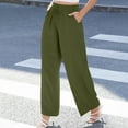 thumbnail image 5 of Lmnyox Wide Leg Trousers for Women Flowy High Waist Drawstring Lounge Pants Summer Casual Palazzo Pants, 5 of 7