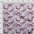 thumbnail image 3 of oneOone Rayon Pink Fabric Whale Craft Projects Decor Fabric Printed By The Yard 56 Inch Wide, 3 of 5