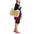 thumbnail image 2 of Tangerine Shopping Bag, Pattern of Cheerful Lemon and Orange Floral Backdrop, Eco-Friendly Reusable Bag for Groceries Beach and More, 15.5" X 14.5", Cream, by Ambesonne, 2 of 2