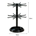thumbnail image 2 of Jewelry Display Stand Multifunctional Rotatable Adjustable Height Double Layer Space-saving Jewelries Storage Clear Earrings Necklace Bracelet Pendant Storage Rack, 2 of 9