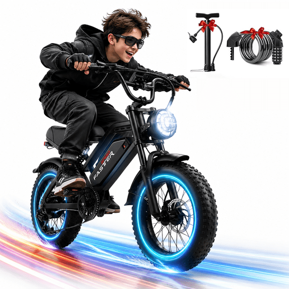 1000W Electric Mountain Bike for Teens, UL2849 Certified Fat Tire E-Bike, 25MPH 48V 15.6Ah, Cool off-Road Electric Bike Gift for Teenage Riders
