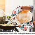 thumbnail image 4 of Cute Oven Mitts,Pioneer Flower Floral Print Pattern Oven Mitt 2-Pack Set,Kitchen Gloves for Oven,Heat Resistant Oven Mitts 7.7"x12", 4 of 7