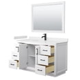 thumbnail image 3 of Wyndham Collection Miranda 54" Wood&Marble Single Bathroom Vanity in White/Black, 3 of 7