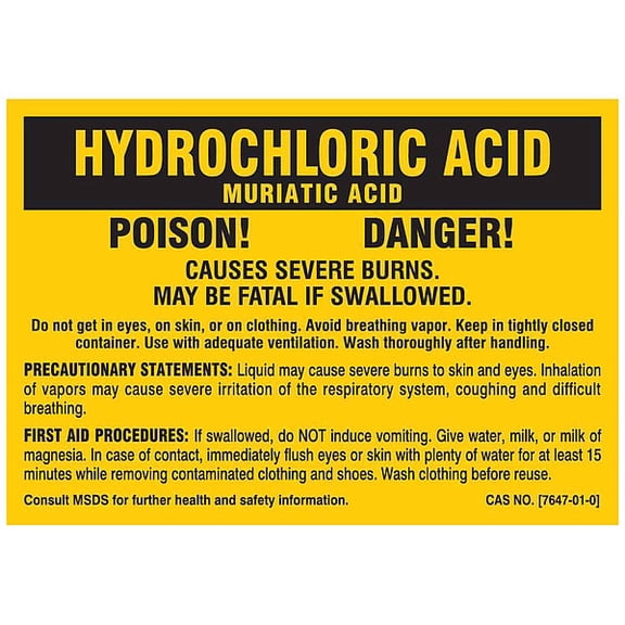 Brady Chemical Label,2 In. H,PK25 7274PLS