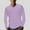 Light Purple, variant on Stamzod Compression Shirt Men Long Sleeve Slim Fit Stretch Muscle T Shirts Casual Solid V Neck Plus Size Running Gym Active Tee Top on