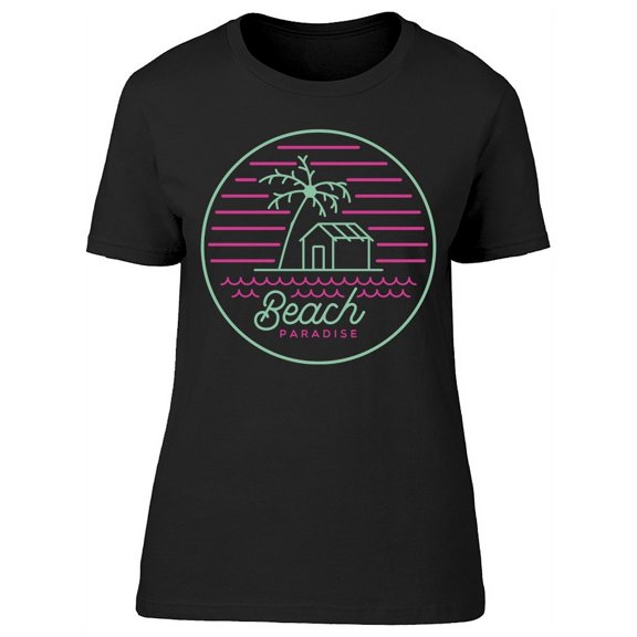 Beach Paradise House Graphic T-Shirt Women -Image by Shutterstock, Female Small