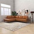 thumbnail image 2 of Harmon Pillow Back Genuine Leather Upholstered Left-Facing Sectional in Tan, 2 of 7