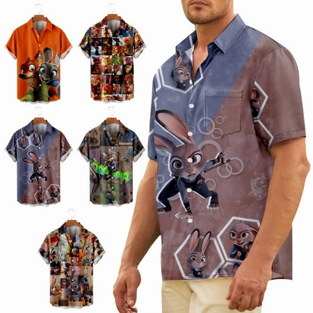 

Plus Size Casual Button Down Shirt with Breast Pocket Cheap Bowling Shirts Size 100-170/XXS-8XL