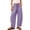 Purple, variant on hoksml Women's Gingham Wide Leg Pants Drawstring Elastic Waist Plaid Lounge Trousers with Pockets for Lounge Daily Casual Wear