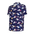 thumbnail image 4 of Wukai Lama in Space Men’s Polo Shirts,Quick-Dry Athletic Shirt,Classic Fit Shirts-Small, 4 of 8