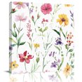 thumbnail image 2 of Spring Flowers Wall Art Painting on Canvas, Pastoral Botanical Blossom Floral Canvas Art Home Prints Wall Art Framed Modern Artwork for Living Room Bedroom Wall Decor 16x16in, 2 of 9