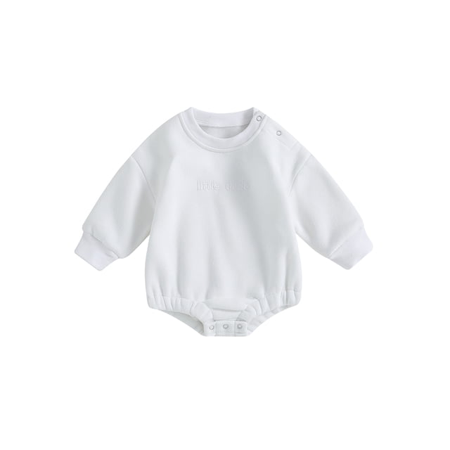 SUNSIOM Sweat-Shirt Bébé Garçon Mode Manches Longues Col Rond Broderie Lettre Body Nouveau-Né
