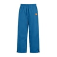 thumbnail image 6 of Mens Sweat Pants Dqueduo Men's Casual Straight Leg Sweatpants Elastic Drawstring Waist Solid Color Trousers With Leather Patch Side Slits XL A Blue, 6 of 7