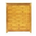 thumbnail image 4 of Oceanstar Rectangular Veneer Laundry Wood Hamper with Interior Bag, 20.25 in L x 13 in W x 24.25 in H, 4 of 6