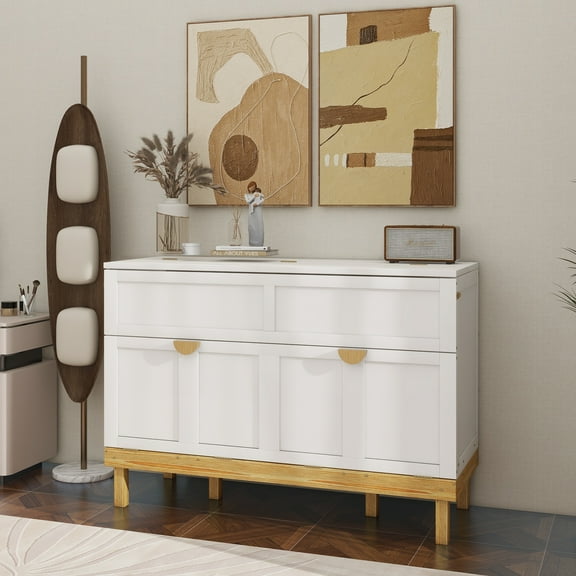 Queen Size Murphy Bed, White