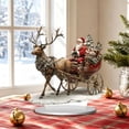 thumbnail image 7 of Darzheoy Christmas Santa Figurine, Sleigh Acrylic Tabletop Ornament, Winter Holiday Gift Accent, Christmas Decorations Indoor for Home Table Shelf Mantel, 7 of 7