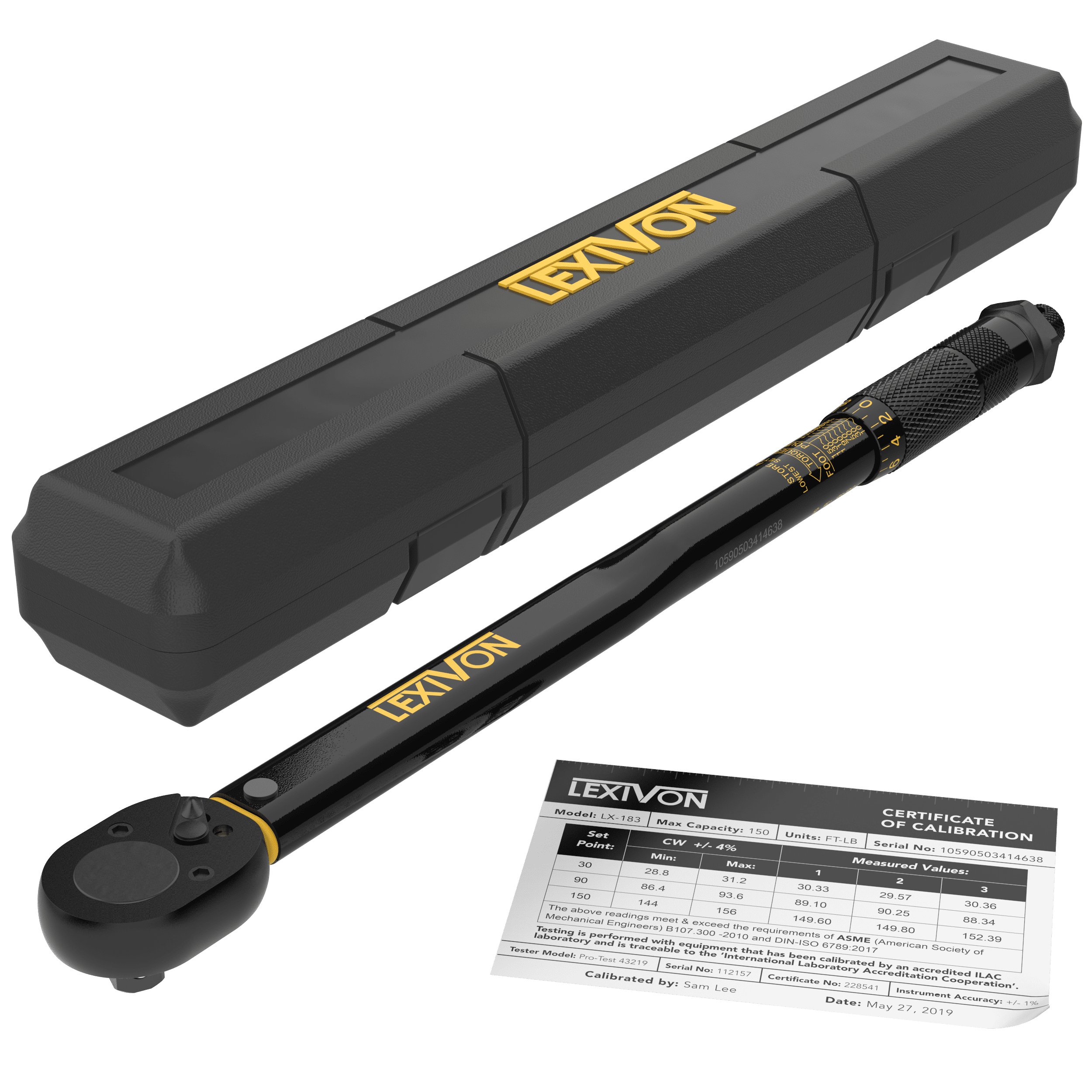 Lexivon Inch Pound Torque Wrench 1/4-Inch Drive 20-200 in-lb/2.26-22.6 Nm  (LX-181)