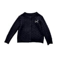 thumbnail image 3 of enyan Girls Cable Knit Sweater Cardigans Toddler Kids School Uniform Long Sleeve Button Down Fall Jackets for Girl(Navy,3-4 Years), 3 of 5
