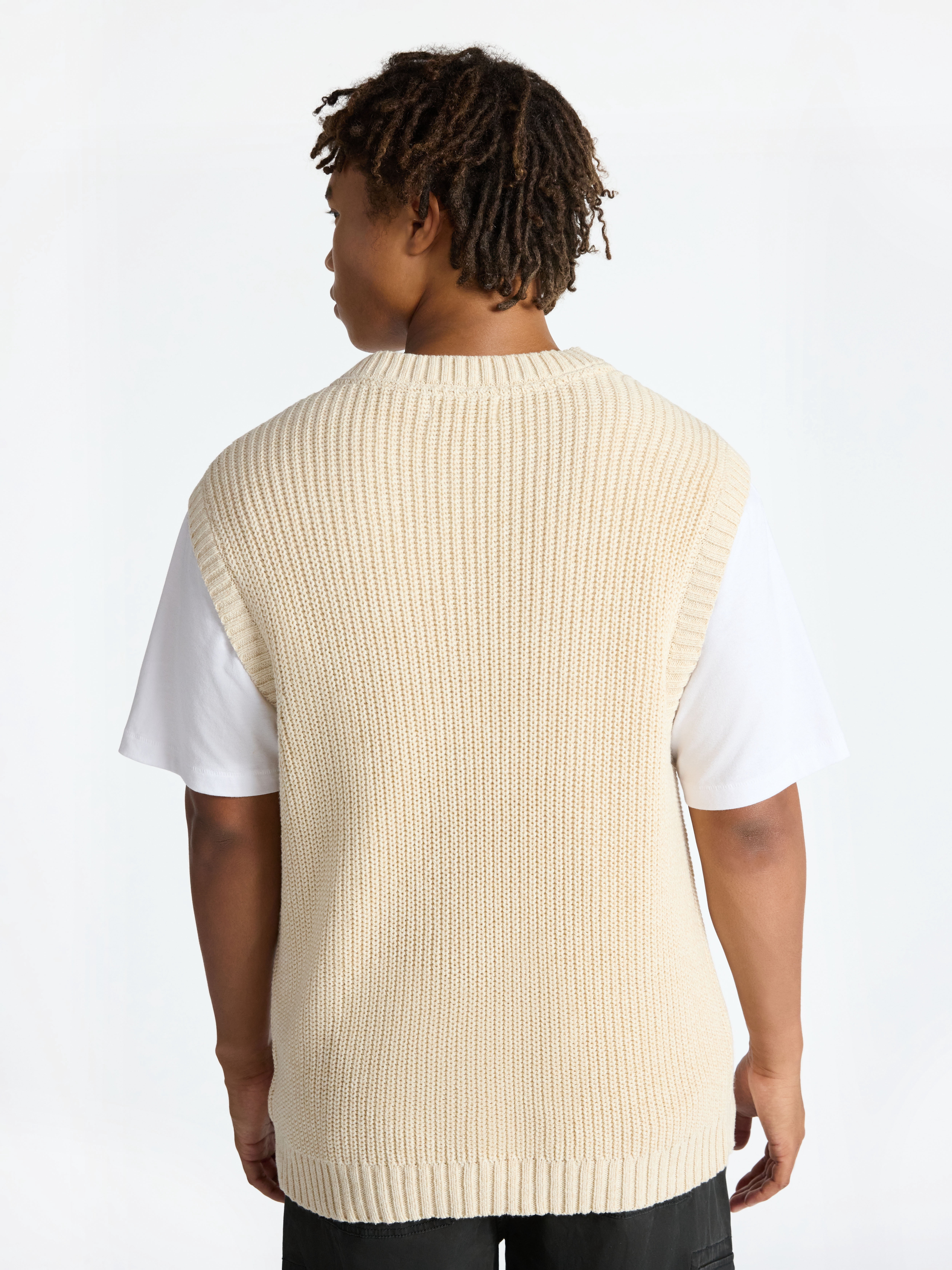 No Boundaries V Neck Marled Vest, Men's & Big Men's