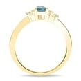 thumbnail image 3 of SZUL Women's Pear Shaped Aquamarine and Diamond Wave Ring in 10K Yellow Gold, 3 of 5