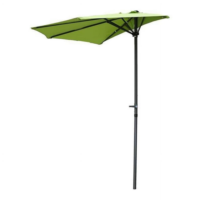 International Caravan YF-1147-2.7M-GG Parasol Mural Demi-Rond de 9 Pieds, Vert Gazon
