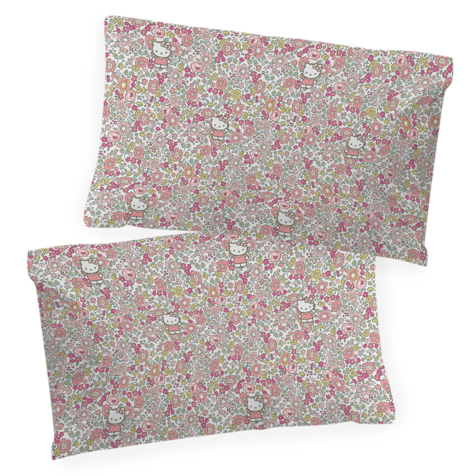 Sanrio Hello Kitty Floral Grace 4 Piece Full Kids Sheet Set - Soft Kids Bedding