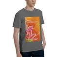thumbnail image 2 of Bingfone Orange Flower Psychedelic Men'S Loose Fit Short-Sleeve Pocket T-Shirt, 2 of 7