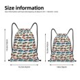 thumbnail image 2 of Xecao Train Pattern Sports Drawstring Backpack - String Swim Gym Bag with Wet Proof Pocket for Women&Men-Medium, 2 of 6