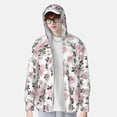 thumbnail image 2 of Vsdgher Sweat à Capuche Imprimé Fleurs Roses pour Hommes Femmes, Manches Longues Protection Solaire Pêche Course Natation-Petit, 2 of 7