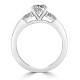 thumbnail image 5 of 2.50 Cts Round and Pear Shape Moissanite Diamond Engagement Ring, 18K White Gold Plated Bridal Ring, Promise Ring, Anniversary Ring , Gift for Her, 5 of 5