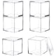 thumbnail image 2 of Cubo cuadrado de plástico acrílico transparente, paquete de 4 pequeños contenedores de cubos cuadrados de plástico con tapa, caja de almacenamiento de 2,4 x 2,4 x 2,4 pulgadas/60 x 60 x 60 mm para, 2 of 7