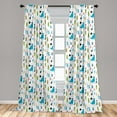 thumbnail image 5 of Ambesonne Dragon Curtains, Boy and Girl Animal, Pair of 28"x95", Multicolor, 5 of 5