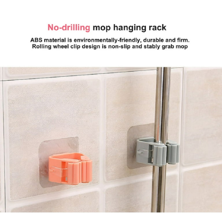 Self Adhesive Reusable Broom Mop Hangers Tools Hooks Set Home Wall Organization Self Adhesive Reusable Broom Mop Hangers Tools Hooks Set Home Wall Organization