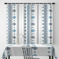 thumbnail image 3 of 72x84 Inch Striped Floral Long Fabric Shower Curtain Geometric Shape Patchwork Polyester Bath Curtain Modern Chic White Stall Shower Curtains for Kids Bathroom Decor Waterproof with Hooks, 3 of 6