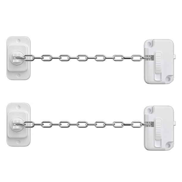 Cerradura Cadena Seguridad Likrtyny para Marco Ventana Autoadhesiva Limitador Ventana A Prueba 2 Uds