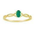 thumbnail image 1 of 14k Yellow Gold Oval Emerald Ring, 1 of 6