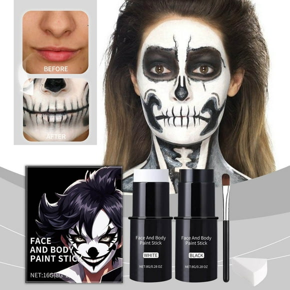 Juego de palitos de pintura para Halloween, pintura facial y corporal, maquillaje, payaso, palitos de colores.